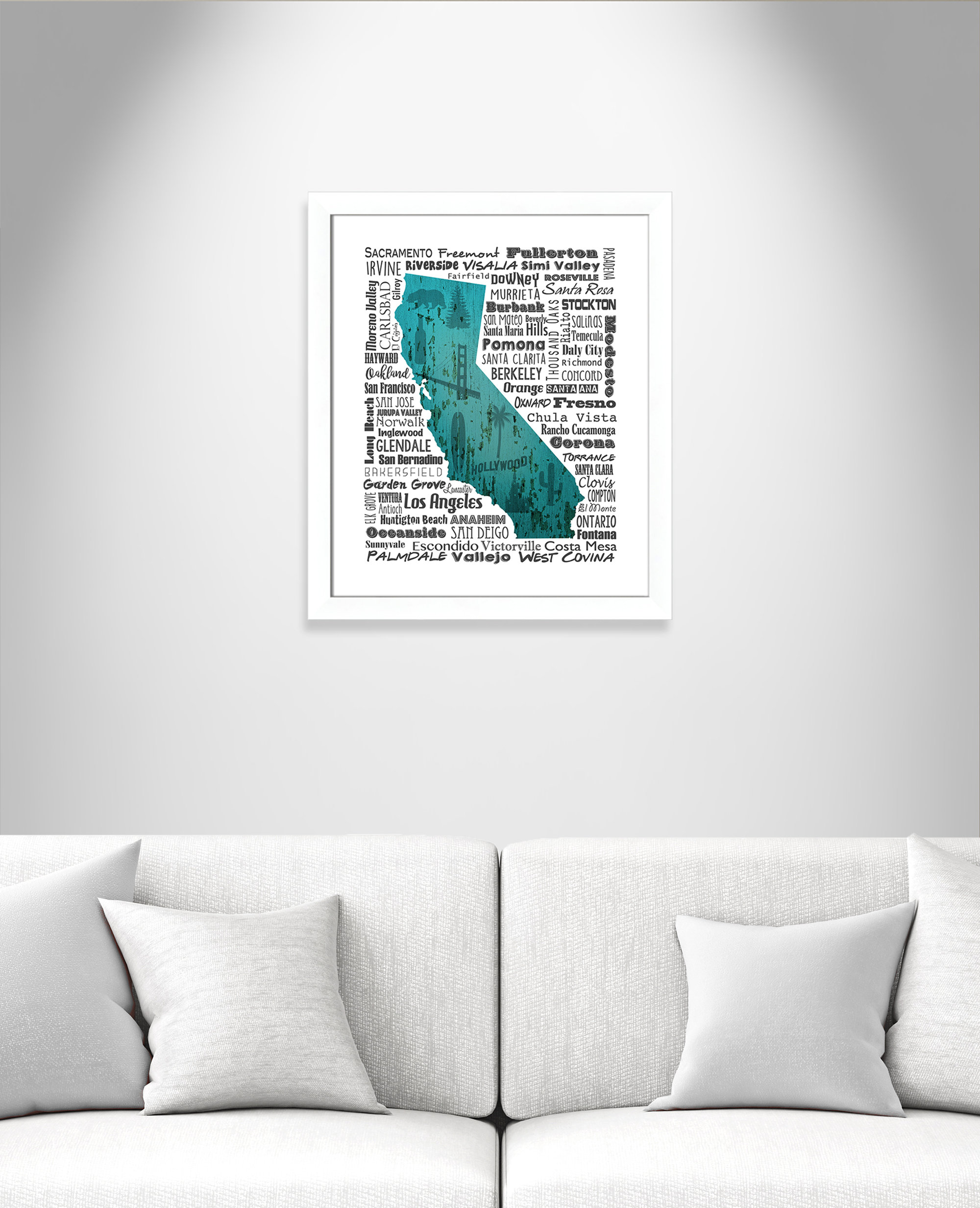 Casa Fine Arts State Your Name California - Picture Frame Graphic Art
